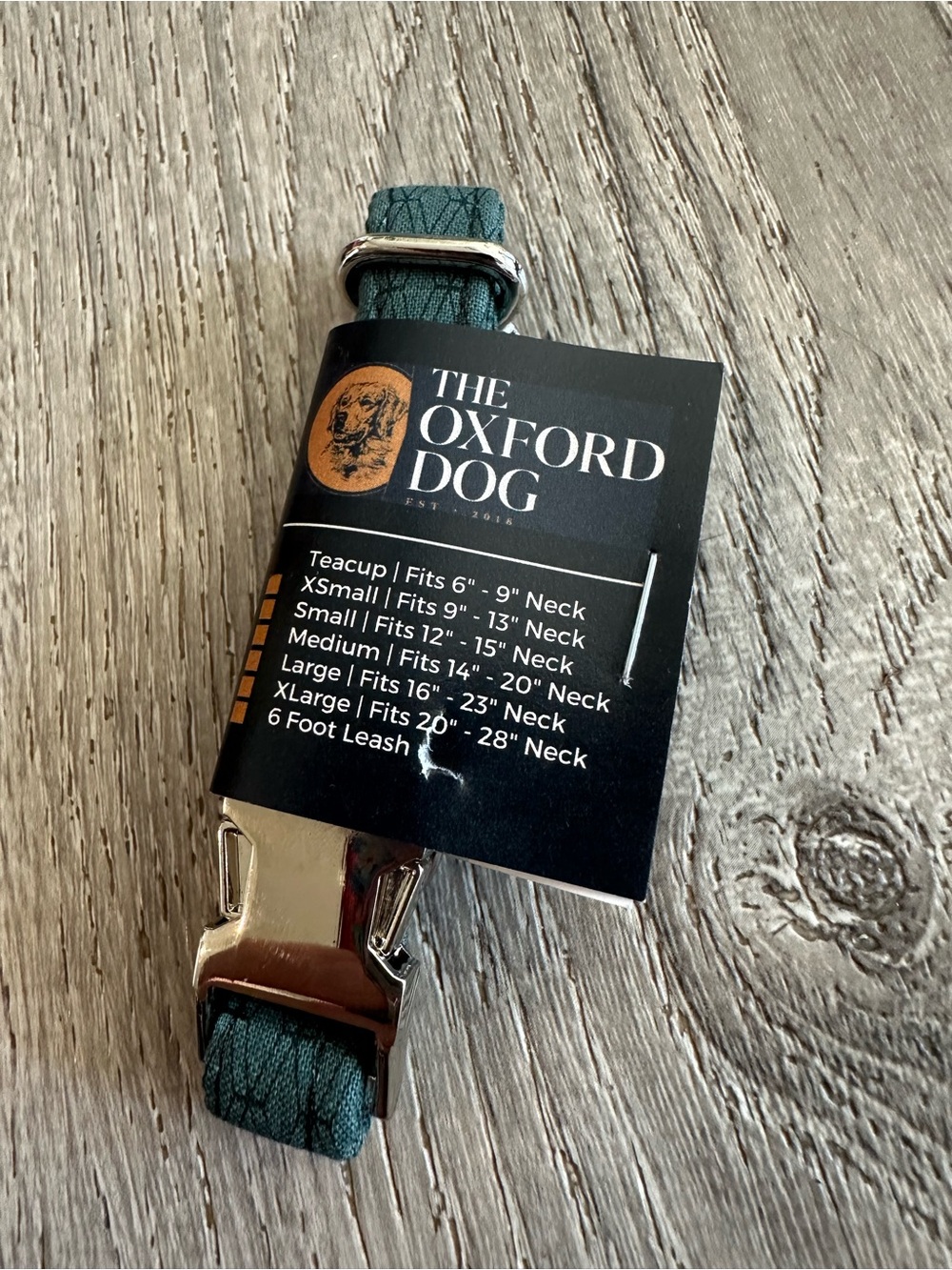 Teal Dog Collar - XXS
